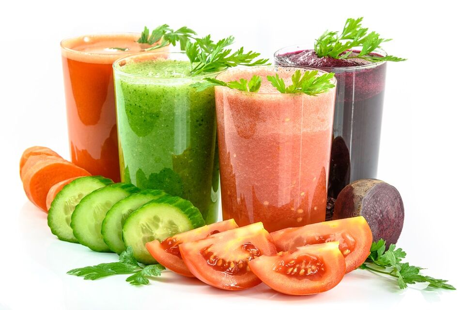 Vegetable smoothie for weight loss and body cleansing
